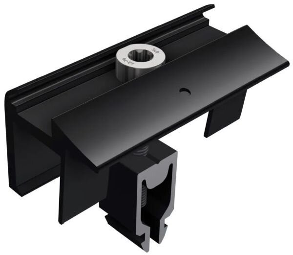 SLRACK Endklemme 28-45mm schwarz eloxiert mit Erdung