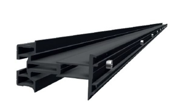 SLRACK Fassadensystem Mitte - 4575 mm, schwarz eloxiert