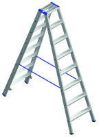 PROTEC Stufenstehleiter-Alu PASSLG28 gebördelt 2x8