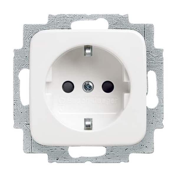 BUSCH-JAEGER Steckdoseneinsatz SCHUKO 20 EUC-214 alpinwei&szlig; 2CKA002011A1888