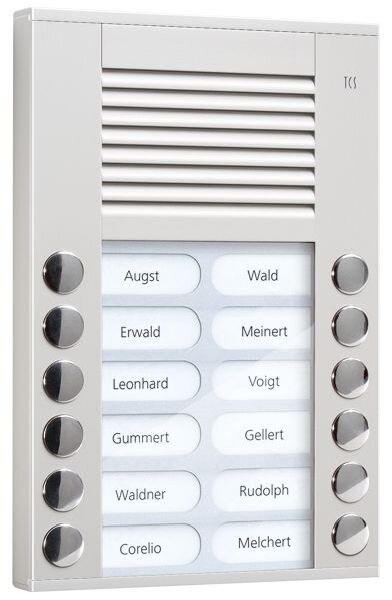 TCS Audio-T&uuml;rstation PES12-EN/04 12Tasten 2reihig AP silber