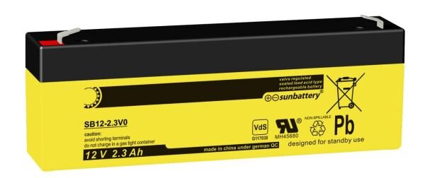 SUN Jahresbatterie 6/9-J. wartungsfrei SB12-2,3V0