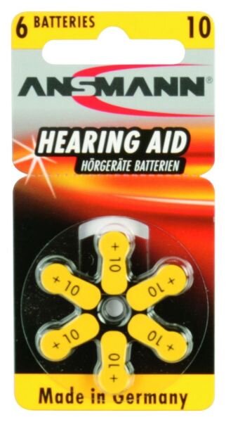 HUECKMANN H&ouml;rger&auml;tebatterie 10 PR70 Zinc Air 6er Rad (PK=6Stk.)