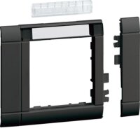 HAGER Rahmenblende GR0802A9011 mod. OT 80mm BF graphitschw.
