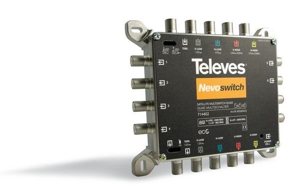 TELEVES Guss-Multischalter NEVO MS56NCQ 5 in 6 mit NT quadtauglich kask.