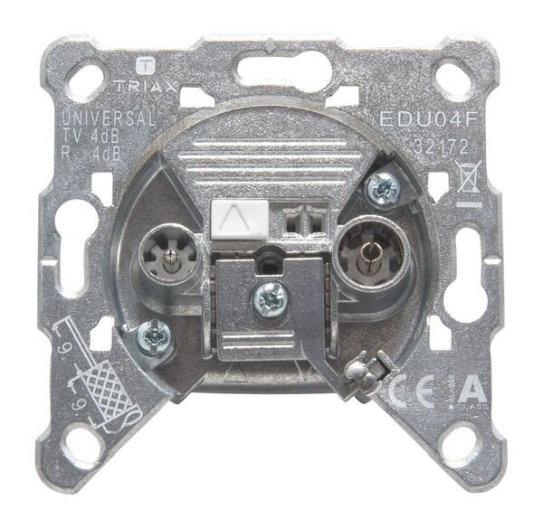 TRIAX Antennensteckdose EDU 04 F 2-loch  DC Pfad