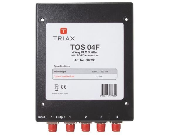 TRIAX Optischer Verteiler TOS 04 F 4fach FC/PC Anschl&uuml;sse