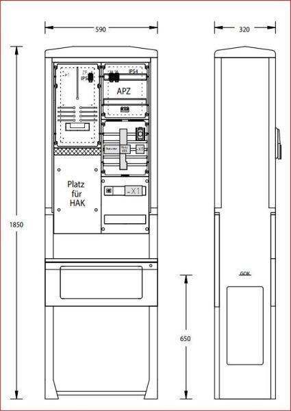 UESA Z&auml;hleranschlusss&auml;ule ZAS-S-1-APZ f&uuml;r E.DIS