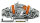 WAGO L&auml;ngstrennklemme 282-821 6qmm orange