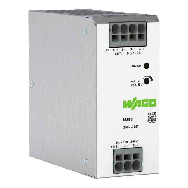 WAGO Stromversorgung Base 1-phasig DC 24V 20A prim&auml;r getaktet