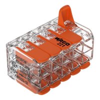 WAGO Verbindungsklemme max. 4qmm 10Leiter transparen