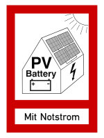 PROTEC Brandschutzzeichen PWZPV3 PV-Anlage NST
