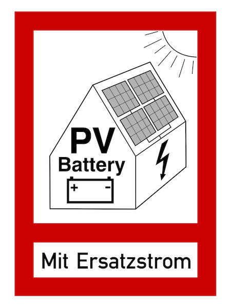 PROTEC Brandschutzzeichen PWZPV4 PV-Anlage SSF