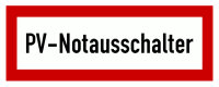 PROTEC Brandschutzzeichen PWZPVN PV-Notausschalter