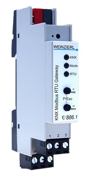 WEINZIERL Modbus RTU Gateway KNX 886.1 secure f&uuml;r RS-485 busversorgt